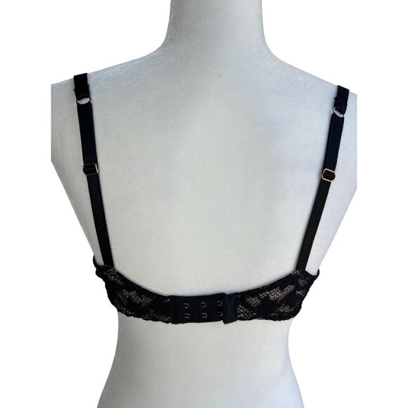 Wacoal Black Lace Overlay Padded Bra Size 34B - Picture 5 of 8